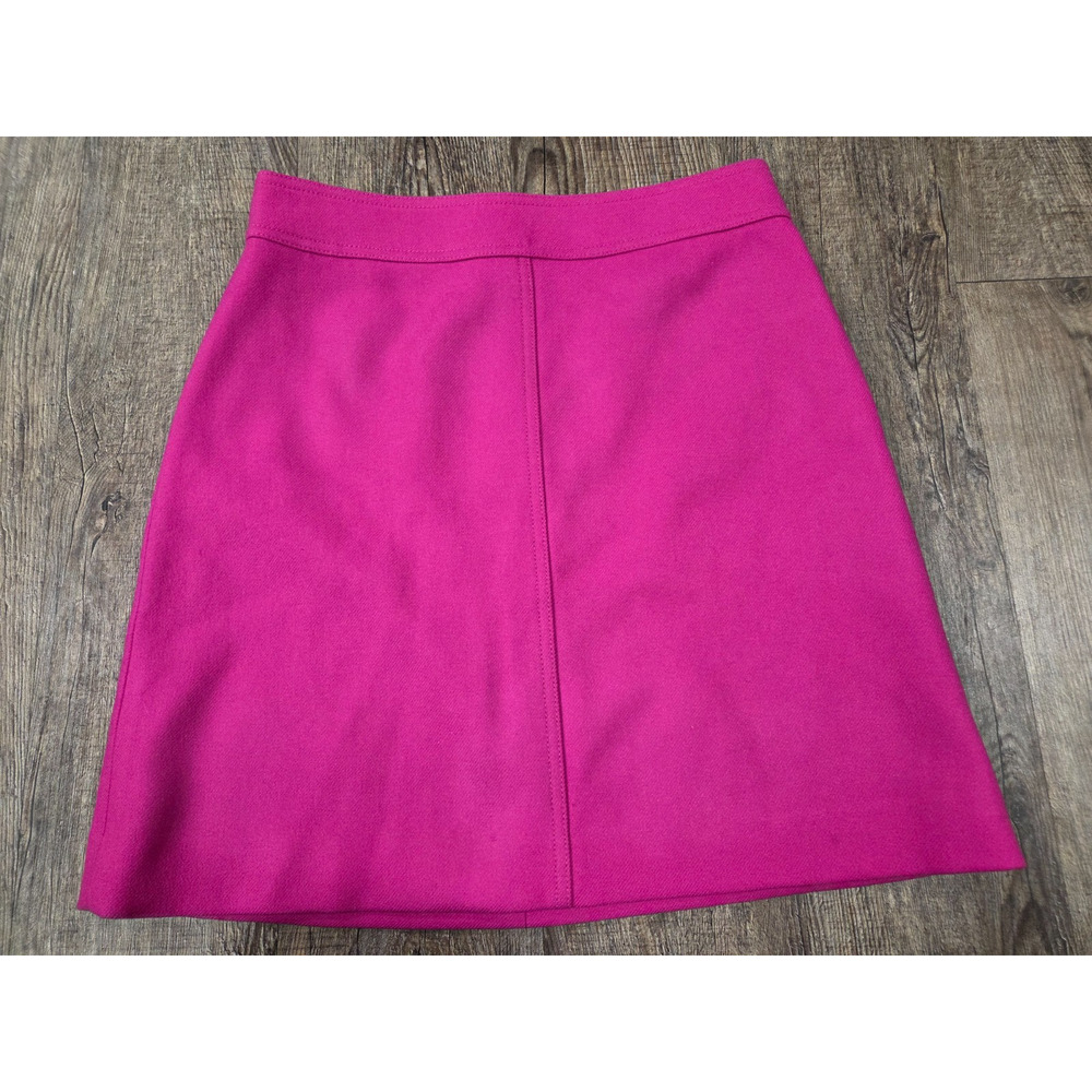 J. Crew Princess Dressy Skirt Double Serge Wool Solid Pink Size 4 Small